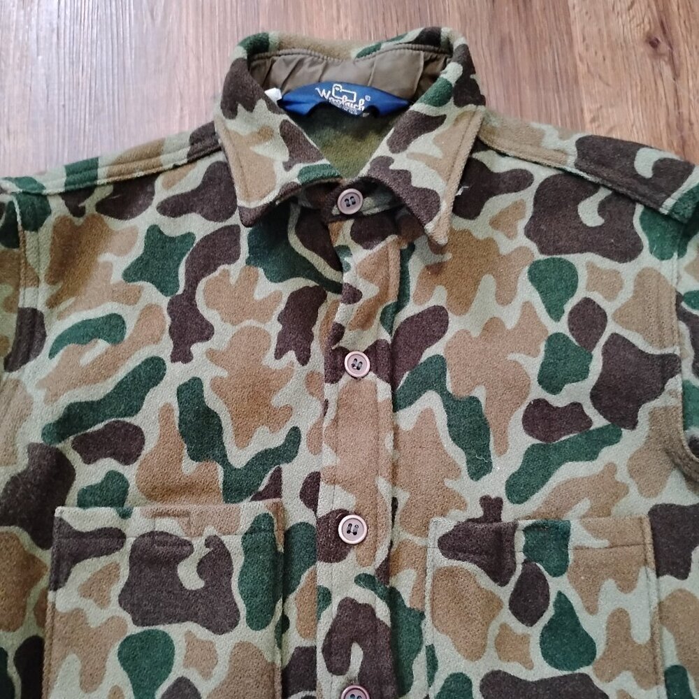Vintage Woolrich Camouflage Wool Button Shirt